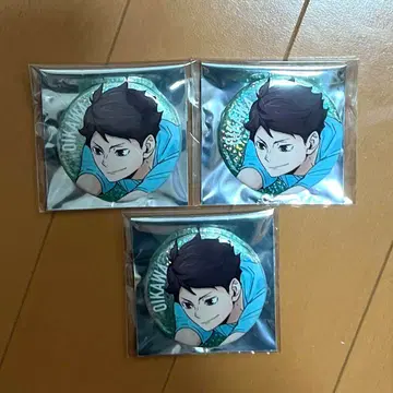 하이큐 트레이딩 키라키라 캔뱃지 리시브 오이카와