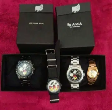 JAM HOME MADE x Disney 미키 손목시계 4종 세트