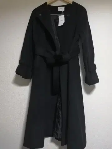 MURUA 노카라 롱 코트 허리 벨트