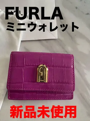 FURLA 퍼플 미니 지갑 미사용 새상품