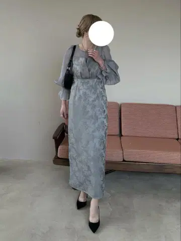 [ 미사용 새상품 ] feepur 자카드 뷔스티에 도킹 원피스 M 사이즈