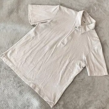 UNIQLO 에어리즘 카노코 피케 셔츠 버튼 다운 사이즈 M 스트라이프