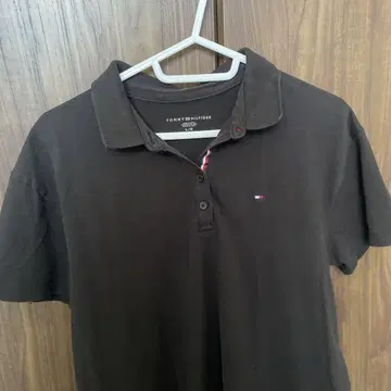 TOMMY HILFIGER 블랙 피케 셔츠 L 사이즈