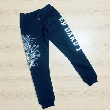 Ed Hardey 에드하디 스웨트 팬츠 호스 자수 반짝이 블랙