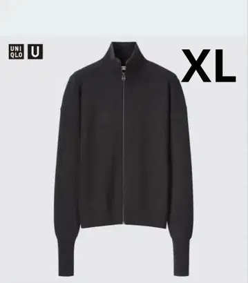UNIQLO U 메리노 블렌드 풀 집업 스웨터 XL 드라이버즈 니트
