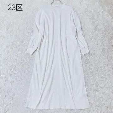23KU 23 여성용 원피스 긴팔 캐주얼 화이트 무지