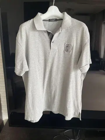 BLACK LABEL 그레이 피케 셔츠 L
