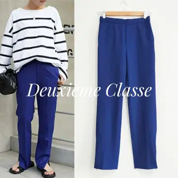 새상품급 Deuxieme Classe zip 팬츠 블루 36