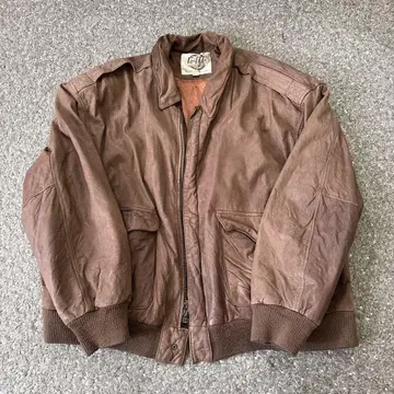 [ 구제 의류 ] 가죽 자켓 짧은 기장 스웨이드 원단 브라운