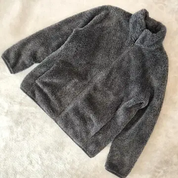 사이즈 XL UNIQLO 퍼 리프 플리스 풀집 자켓 그레이