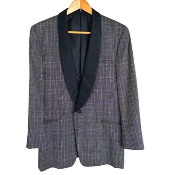 CITTAFASCINO 실크 혼방 턱시도 체크 테일러드 자켓