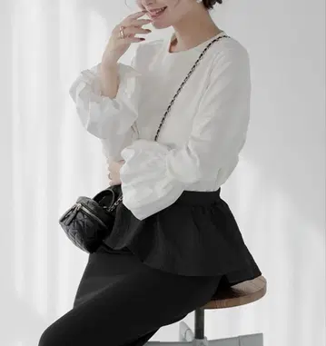 Fit more 벌룬 슬리브 티셔츠