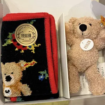 Steiff x FEILER 손수건 테디베어 세트