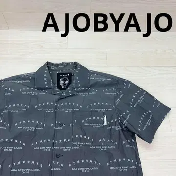 AJOBYAJO 아조바이아조 반팔 오픈 카라 셔츠
