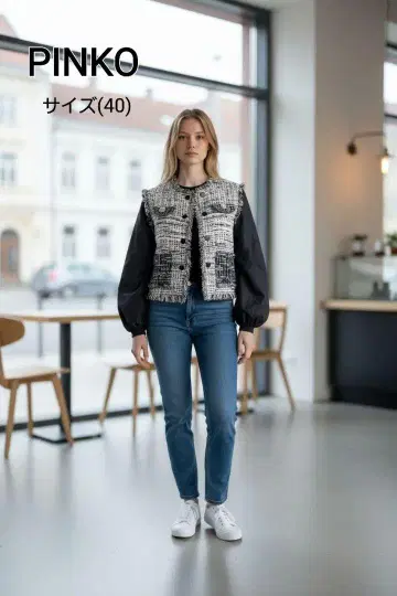 새상품급 PINKO 팬시 트위드 자켓