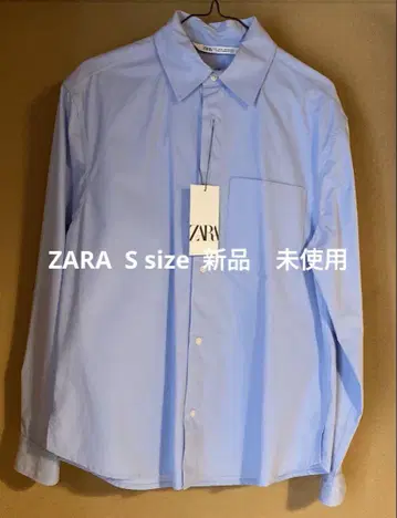 ZARA 긴팔 셔츠 S 사이즈 새상품 라이트 블루