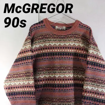[ 구제 의류 ] 맥레거 자카드 니트 스웨터 일본제 올드 80s 올 패턴