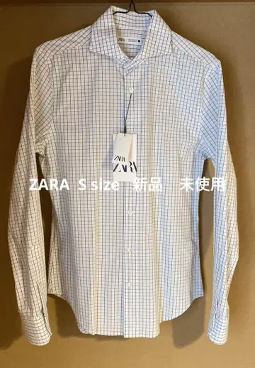 ZARA 체크 무늬 긴팔 셔츠 S 사이즈