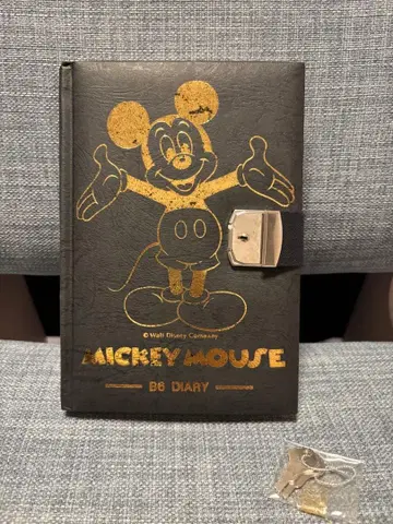 희귀 레어 도쿄 디즈니 리조트 미키마우스 B6 노트 열쇠 포함