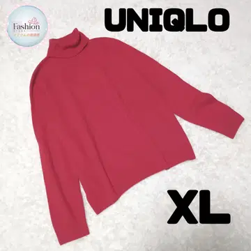 UNIQLO 유니클로 빨간색 캐시미어 100% 터틀넥 니트 스웨터