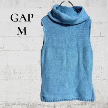 [ GAP ] [ M ] 스웨터 베스트 터틀넥 하이넥 도톰 슬리브리스