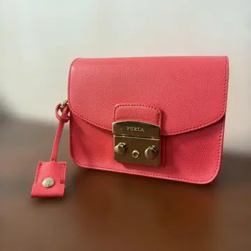 FURLA 핑크 가죽 숄더백