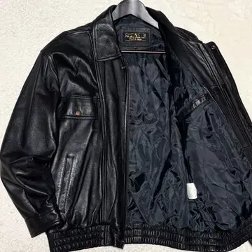 빈티지 A-2 Leather Bomber Jacket 블랙 LL