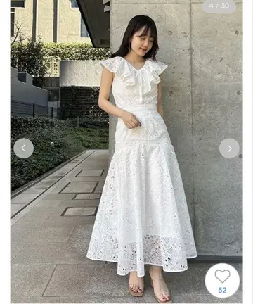 snidel 레이스 플라워 스커트