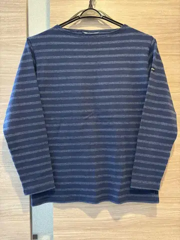 SAINT JAMES OUESSANT 긴팔 네이비 스트라이프
