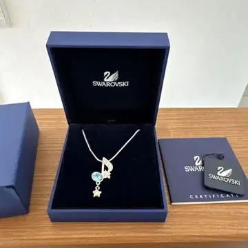 Swarovski 별과 음표 크리스탈 목걸이