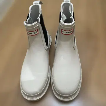 HUNTER 화이트 사이드 고어 부츠