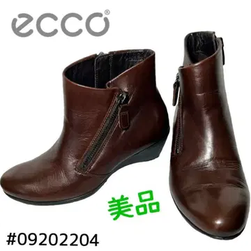 ECCO 더블 지퍼 숏부츠 웨지솔 UK3