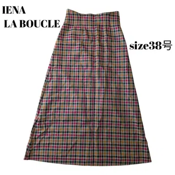 IENA LA BOUCLE 체크 무늬 롱 스커트 38호 M.L 상당