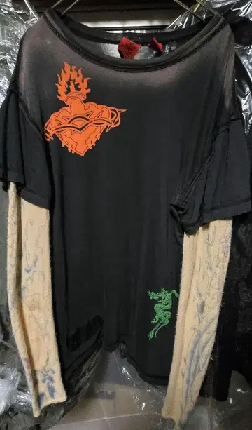 Ed Hardy 레이어드 디자인 캐시미어