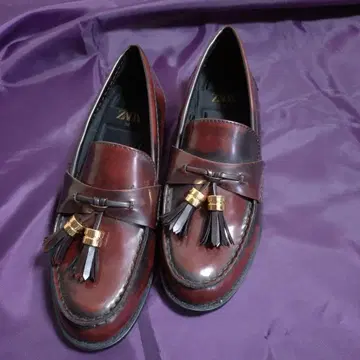 ZARA 태슬 로퍼 36 브라운