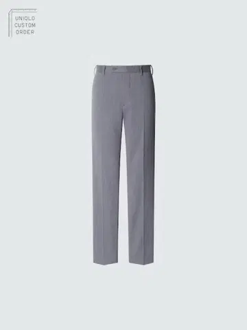유니클로 스트레치 울 슬림 핏 팬츠 그레이