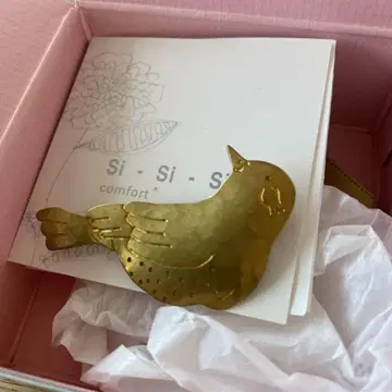 미사용 새상품 si si si 놋쇠 새 브로치