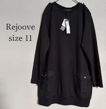 택 포함 미사용 새상품 Rejoove 포켓 부착 긴팔 튜닉 블랙