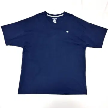 Champion 2XL 네이비 V넥 티셔츠