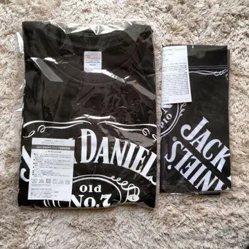Jack Daniel's 프린트 T셔츠 L 사이즈 블랙 & 반다나
