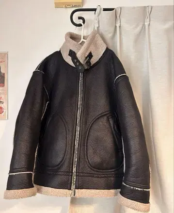 겨울 전 세일 무스탕 자켓 블랙 인조 가죽