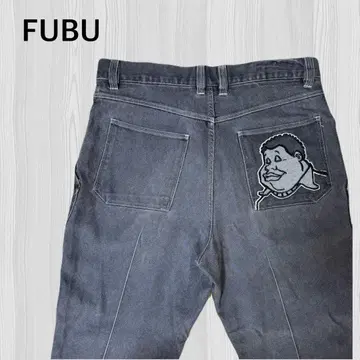 FUBU 다크 그레이 배기 데님