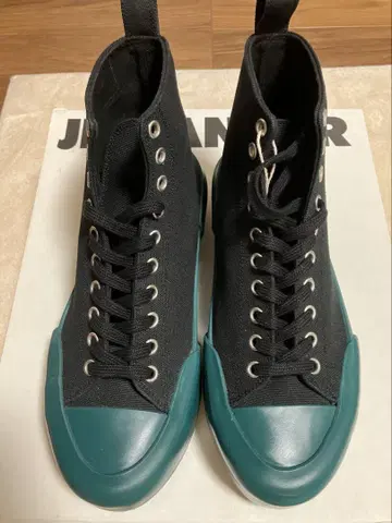 JIL SANDER 블랙/그린 스니커즈 35