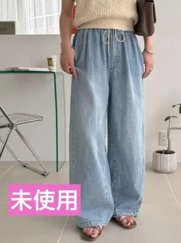 라이트 온스 데님 이지 와이드 팬츠 S 사이즈