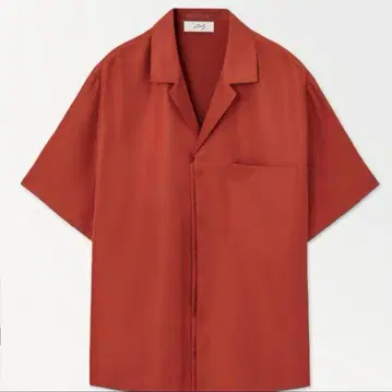 COS 실크 리조트 셔츠 테라코타