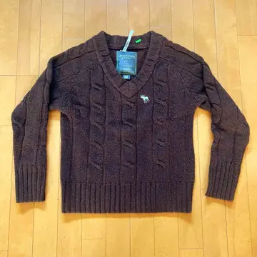 아바크롬비앤피치 캐시미어 다크 브라운 니트 남성용 M 사이즈