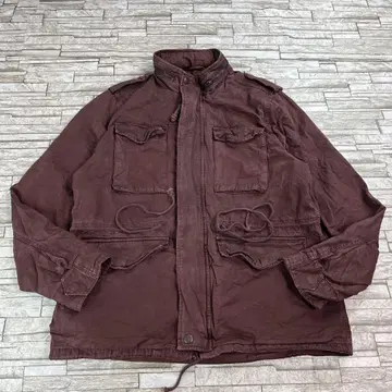 90s M-65 필드 자켓 와인 레드 빈티지 밀리터리