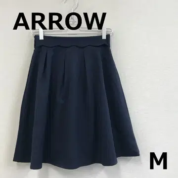 C0930A15 [ ARROW ] 레이스업 무릎 기장 플레어 스커트