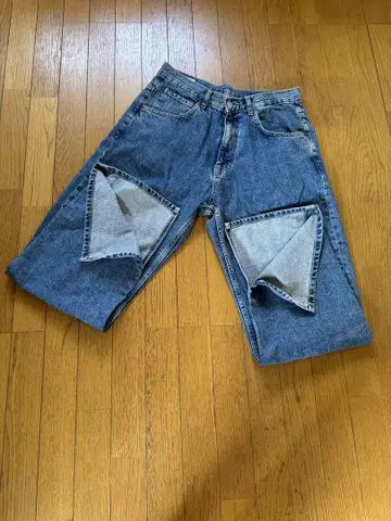 ZARA 슬릿 배기 데님 팬츠 새상품