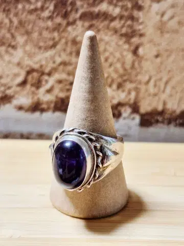 실버925 자수정 60s 빈티지 반지 19호 6.7g